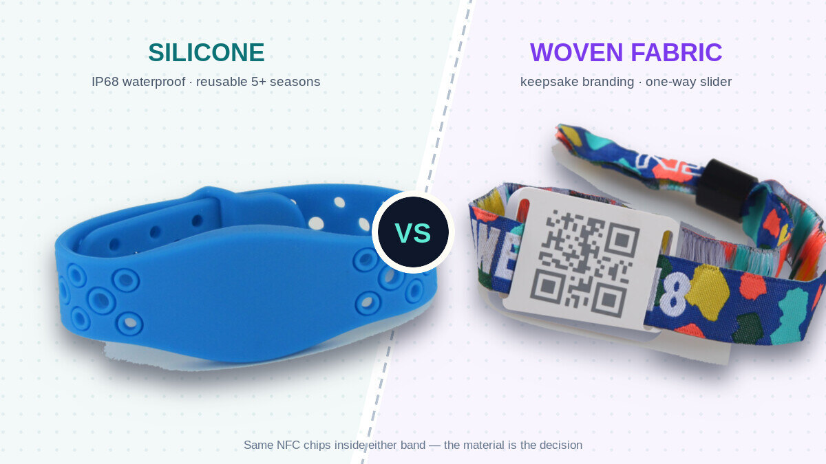 Silicone vs Fabric RFID Wristbands: Which Should You Order? — RFIDAK RFID blog cover image