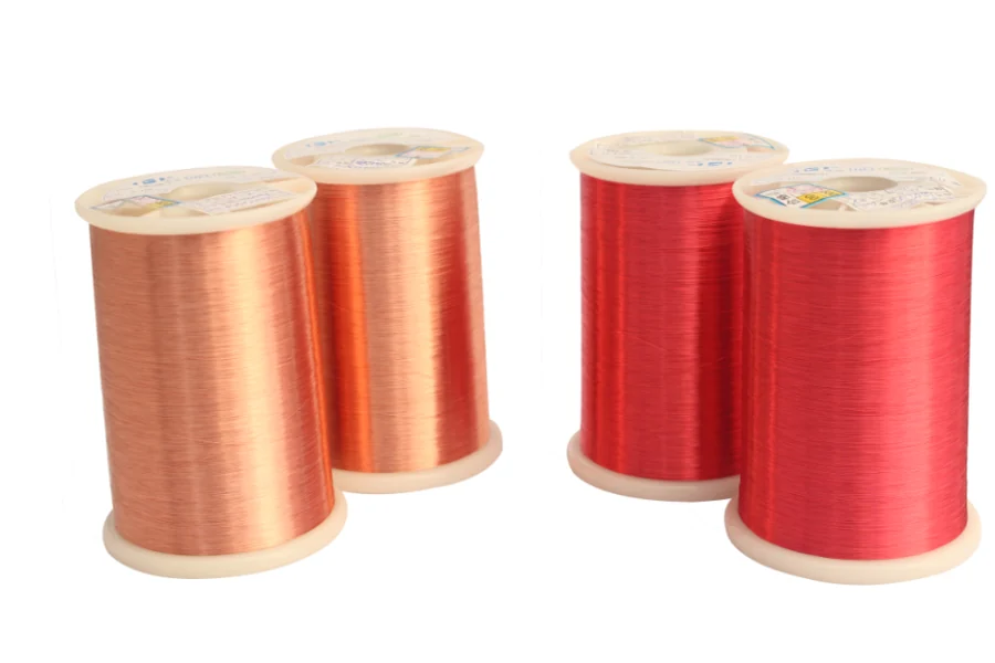 Enameled copper wire spools used for RFID inlay antenna winding