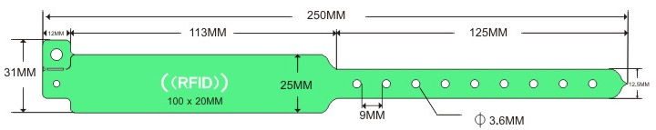 WB602 RFID PVC Disposable Wristband mold