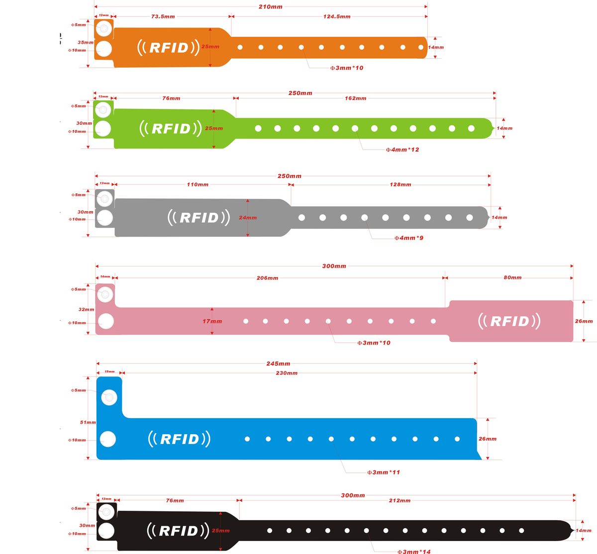 RFID PVC Disposable Wristband view 2